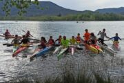 El equipo de infantiles y cadetes en el Campeonato de España en Banyoles